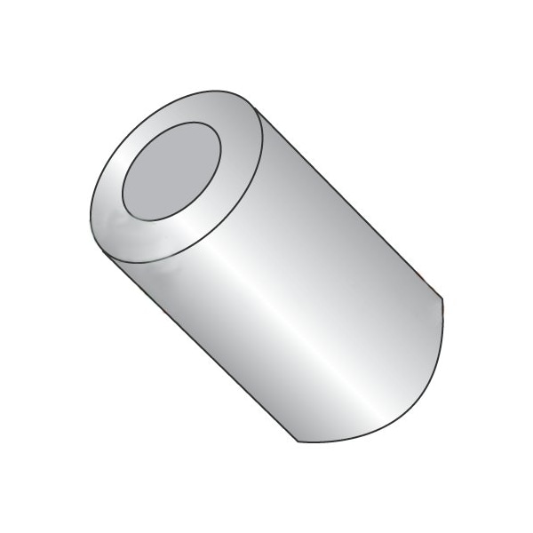 Newport Fasteners Round Spacer, #8 Screw Size, Plain Aluminum, 3/4 in Overall Lg, 0.166 in Inside Dia, 1000 PK 524874 - main
